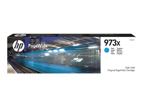 HP 973X - à rendement élevé - cyan - originale - PageWide - cartouche d'encre