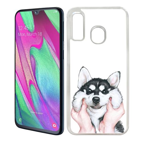 Coque pour Samsung Galaxy A40 -  Chien Husky Joues