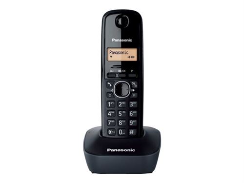 Panasonic KX-TG1611 - Téléphone sans fil avec ID d'appelant - DECT - noir