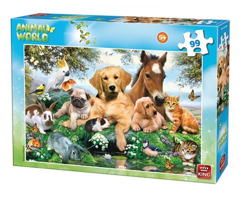 King puzzle Puzzle Animal WorldPets 99 pièces