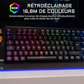 THE G-LAB Combo KRYPTON - Pack Clavier et Souris Gamer Filaire Rétro -  Éclairage RGB - The G-Lab