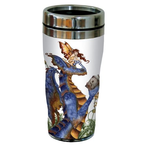 Tree Free sans Club de lecture sg23582 Fantasy Dragon et fée Sip 'N Go Tasse de voyage en acier inoxydable