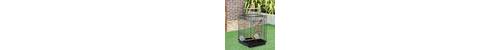 Cage à Oiseaux Ouverte avec Poignée Portable / Noir 40*40*58cm