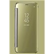 Housse Etui pour Samsung Galaxy J7 2017 Protection Folio Clear View Rabat Anti-choc Or