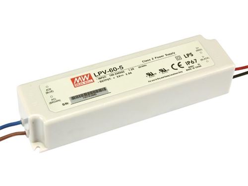 Alimentation à découpage - 1 sortie - 60 w - 5 v velleman lpv-60-5