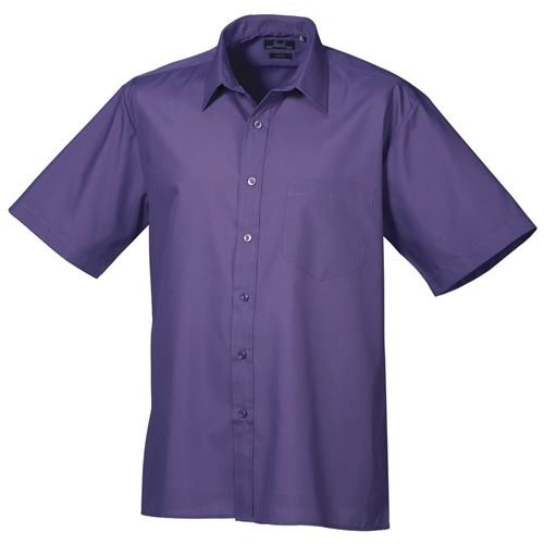 Premier - Chemise à manches courtes - Homme (40/42 FR) (Pourpre) - UTRW1082