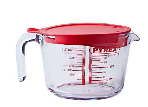 Broc mesureur Pyrex ®1 L avec couvercle, Classic