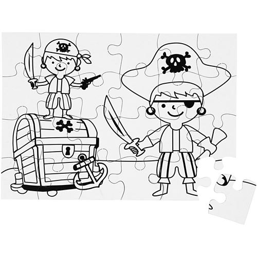 Creotime pirates casse-tête blancs 15x21 cm