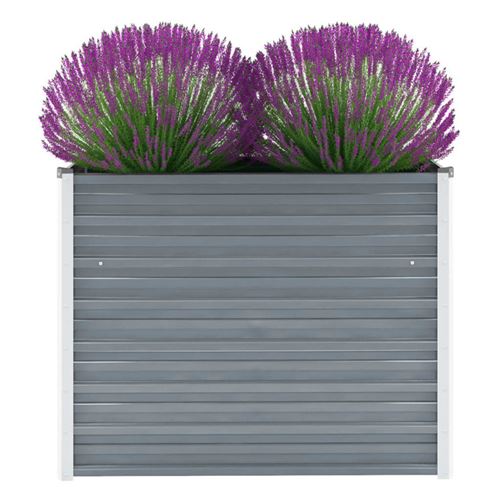 Vidaxl Gris Lit Surélevé De Jardin Acier Galvanisé 100X40x77 Cm - Image 3