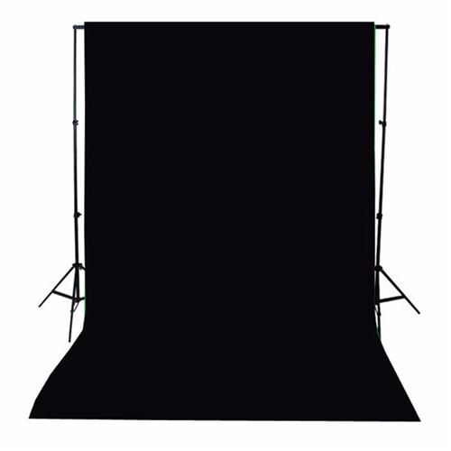 6.6FTx5FT / 2mx1.5m Mode Photographie Toile de Fond 10 Couleurs Fond Photo Stand Noir