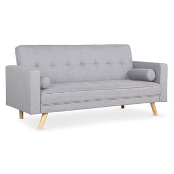 Paris Prix Canapé Convertible 3 Places Scandinave Navya Gris Clair