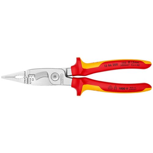 Knipex 13 86 200 13 86 200 Pince multifonction 50 mm² (max) 0 AWG (max) 15 mm (max)