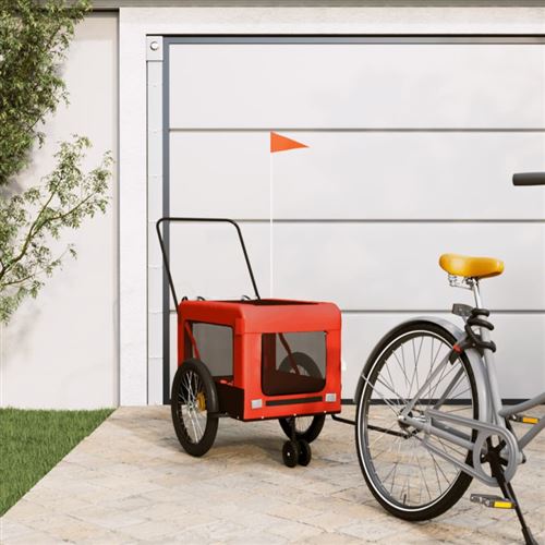 Meilleurs prix pour vidaXL Remorque vélo - Orange et noir