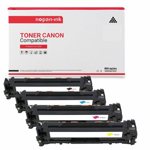 TONER EP716 (CB540) + EP716 (CB541) + EP716 (CB543) + EP716 (CB542) EP716 (CB540) + EP716 (CB541) + EP7 Noir + Cyan + Magenta + Jaune x 4 Compatible pour CANON-NOPAN-INK Canon LBP 5050 n 5050 I-Sensys LBP-5050 n LBP-5050 MF 8050 cn MF 8030 cn MF 800