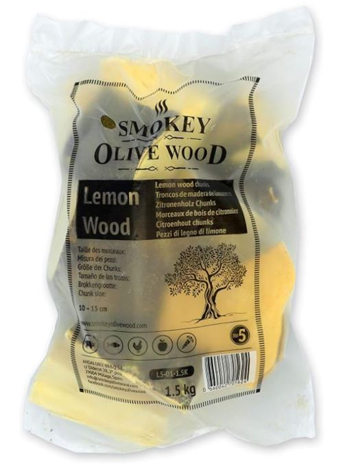 Chunks bois de fumage Smokey Olive Wood 1,5 kg - Citronnier