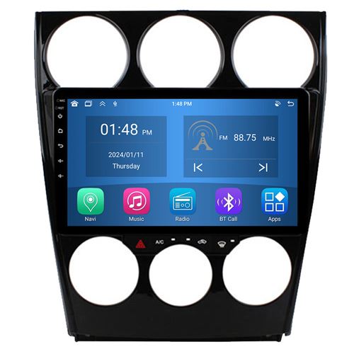 Autoradio RoverOne® Bluetooth CarPlay Android Auto Navigation 4Go RAM 64Go ROM pour Mazda 6 2002-2008