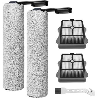 Rouleau de brosse de rechange et Filtre HEPA pour Tineco Floor One S5 / S5 Pro / S5 Pro 2 / S5 Extreme aspirateur humide et sec, 2 rouleaux de brosse + 2 filtres + 1 brosse de nettoyage - 1