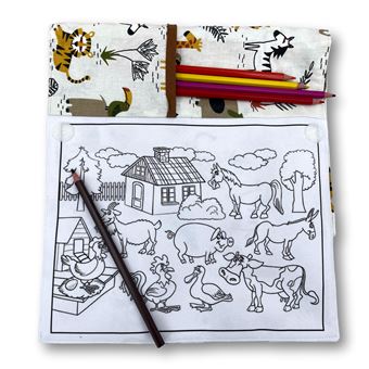 Pochette à dessin nomade, pochette à coloriage enfant, pochette artiste  enfant, -  France