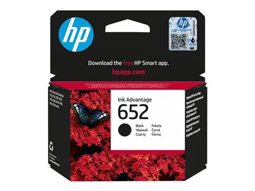 HP 652 Cartouche d'Encre Noire Authentique (F6V25AE)