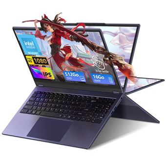 PC Portable VANWIN 15,6" FHD (Tactile & Convertible) Intel Core m3 - 16Go RAM - 512Go SSD - Windows 11 Pro - 1