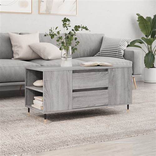 Vidaxl Gris Table Basse - Sonoma - Image 3
