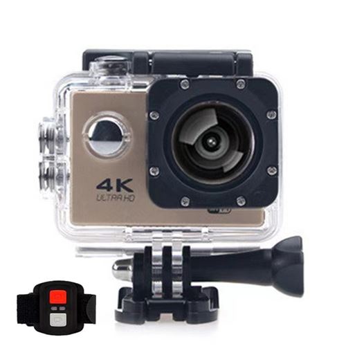 Caméra Sport D800S HD 4K 30m Etanche Wifi Avec télécommande Or
