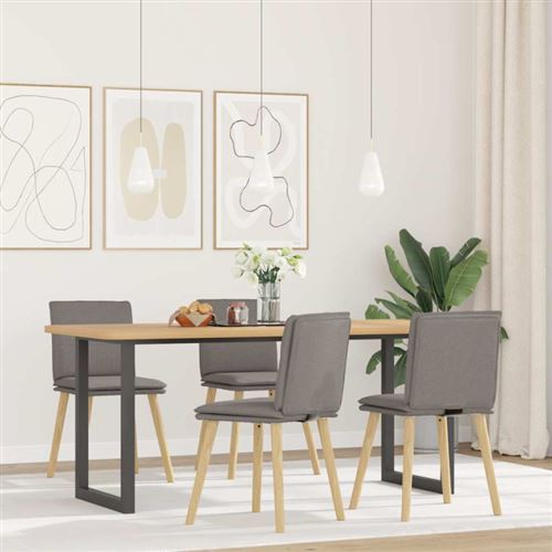 Non Communiqué Taupe Chaises À Manger Lot De 4 Tissu