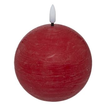 Atmosphera Créateur d'intérieur - Bougie Boule à LED "Molia" 10cm Rouge - 1