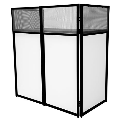 Façade Portable en Métal pour Stand DJ Disc Jockey DJ Booth 114 x 105 x 57 cm - Image 3
