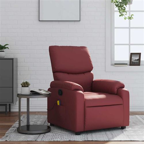 Non Communiqué Rouge Vidaxl Fauteuil De Massage, Relaxation Similicuir Bordeaux