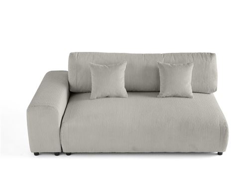 Lisa Design Gris/Clair Canapé Droit 3 Places - Image 2