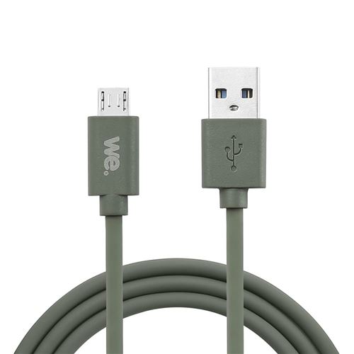 We Vert Câble Usb/Micro Usb En Silicone - 2M - Kaki - Image 3