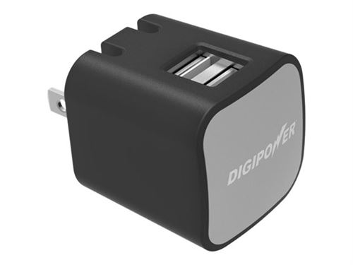 Digipower - Netspanningsadapter - 12 Watt - 2.4 A - 2 uitgangsaansluitingen (USB)