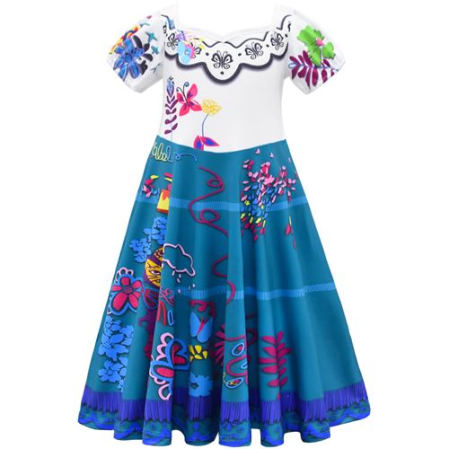 Enfant Encanto Mirabel fille cosplay Disney costume princesse robe fête bal cadeau HAOBUY d'anniversaire-Taille 120