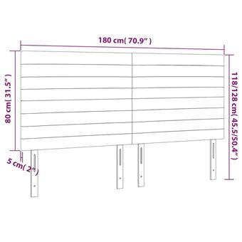 Tête De Lit En Tissu Marron Foncé 90x5x78/88 Cm VidaXL - Réglable, Soutien Dos, Pour Chambre à Coucher - 3