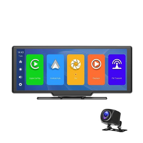 Autoradio 10.26 Pouces HD Sans Fil CarPlay Android Auto Bluetooth Caméra Intégrée YONIS