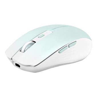 T'nB - Souris - dual connect, rechargeable - 6 boutons - sans fil - Bluetooth, 2.4 GHz - récepteur sans fil USB - bleu