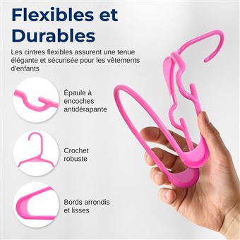 Ceintre Bebe 40 Cintres Bébé Bleus Antidérapants - Ultra Fins Avec 3 Chaînes De Rangement | Pour Garde-Robe Enfant Cintres Antidérapants économiques