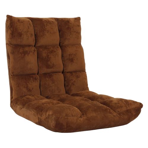 Mendler Fauteuil Relax Velours - Brun - Image 3