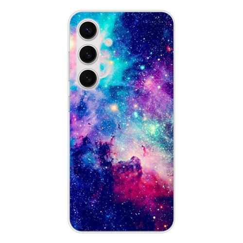 Coque en silicone - Compatible Samsung Galaxy S25 - design galaxie bleue