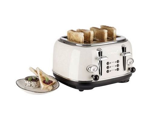 Korona 21676 Retro Grille-pain double avec grille spéciale viennoisieries crème