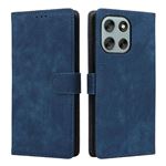 Coque En Cuir HAOYE Pour Motorola Moto G56 5G - Étui Avec Anneau Magnétique MagSafe Intégré - Protection Antichoc Bleue, Compatible Charge Sans Fil