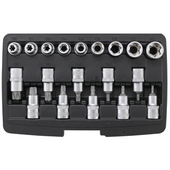 BGS 5097 Jeu De 10 Douilles à Embouts à Choc 1/2" Profil T Torx Plus T20 à T70 - Outil Professionnel Pour Clé à Choc