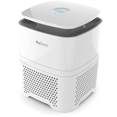 Purificateur d'air 4 en 1 Pro Breeze, avec Préfiltre, True HEPA et Filtre à Charbon Actif - Générateur d'Ions Négatifs, Sans ozone