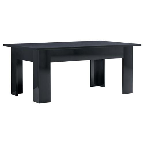 vidaXL Table basse Noir brillant 100 x 60 x 42 cm Aggloméré
