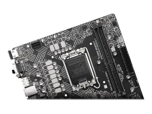MSI PRO H610M-G DDR4 - Carte-mère - micro ATX - Socket LGA1700 - H610 Chipset - USB 3.2 Gen 1 - Gigabit LAN - carte graphique embarquée (unité centrale requise) - audio HD (8 canaux)