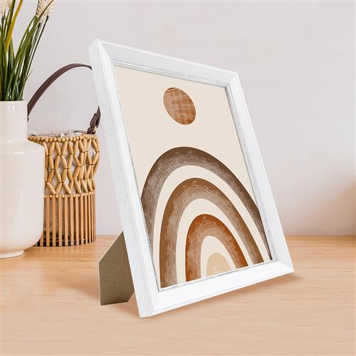 Achat Cadre photo en bois décoré de paillettes BRILLANT Blanc pour