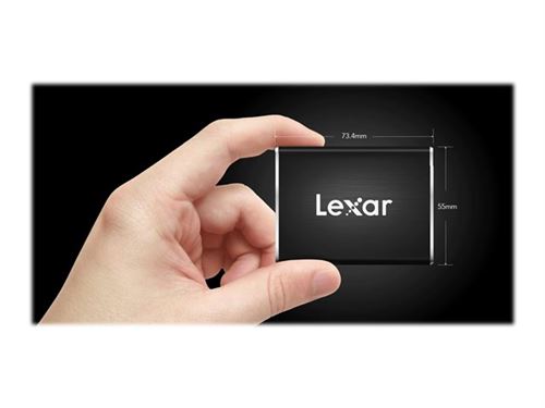 Lexar Professional SL100 Pro - SSD - 500 GB - extern (draagbaar) - USB 3.1 (USB-C aansluiting) - 256-bits AES - zwart