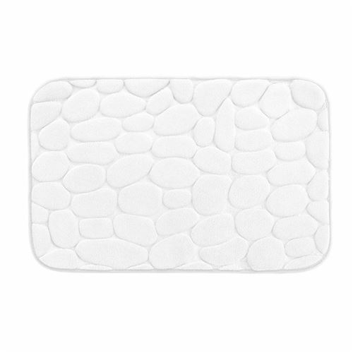 Non Communiqué Blanc Tapis De Bain "Ricochet" 50X80cm