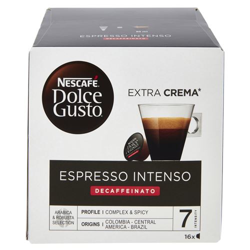  Nescaf&eacute; Dolce Gusto Espresso Intenso Decaffeinato Capsule de caf&eacute; 16 pi&egrave;ce(s) 